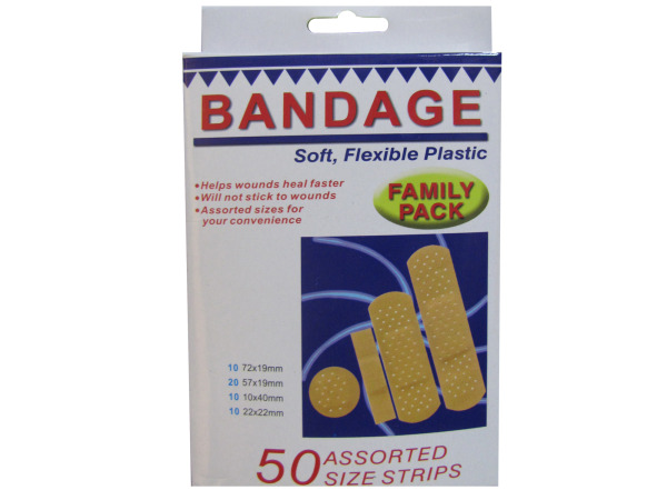 Family pack bandage strips