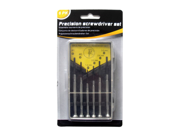 Precision screwdriver set, 6 pack