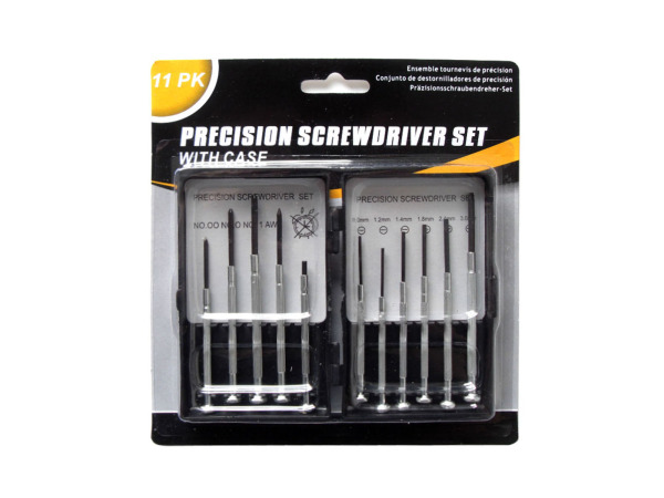 Precision screwdriver set, pack of 11